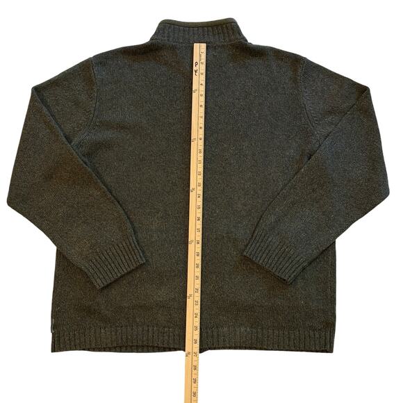 Woolrich Cardigan Sweater Mens Size XL Green Full Zip Long Sleeve Pockets Casual - Picture 8 of 10